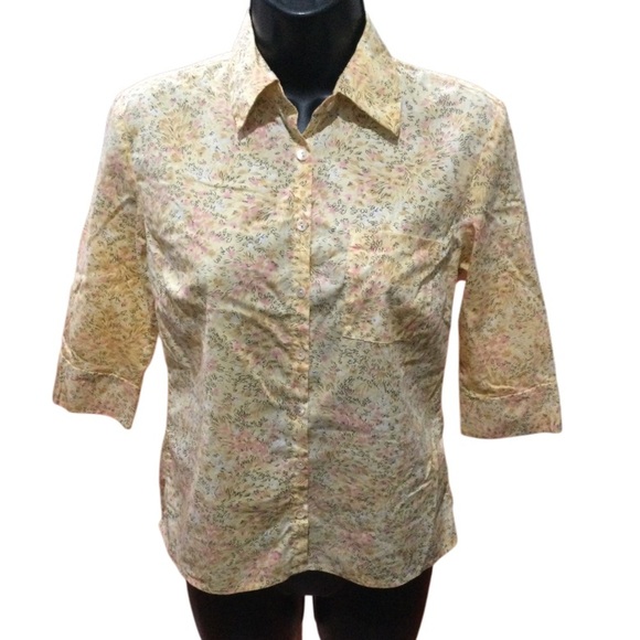 J. Crew Tops - J. Crew Shirt Floral Print Slim Fit Button Down Cotton